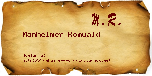 Manheimer Romuald névjegykártya